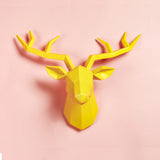 Modern Deer Head Wall Sculpture