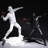 Modern Resin Banksy Flower Thrower