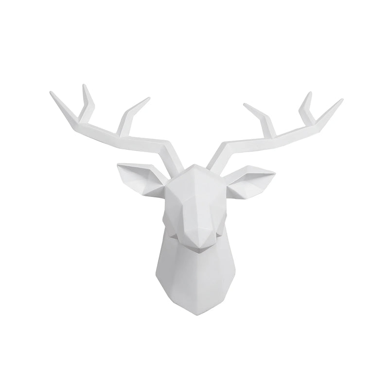 Modern Deer Head Wall Sculpture