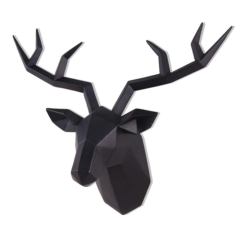 Modern Deer Head Wall Sculpture