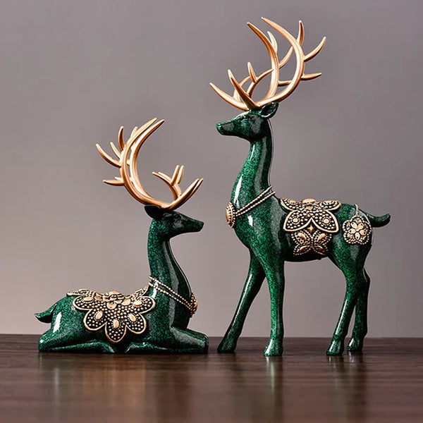 Luxury Deer Resin Sculpture